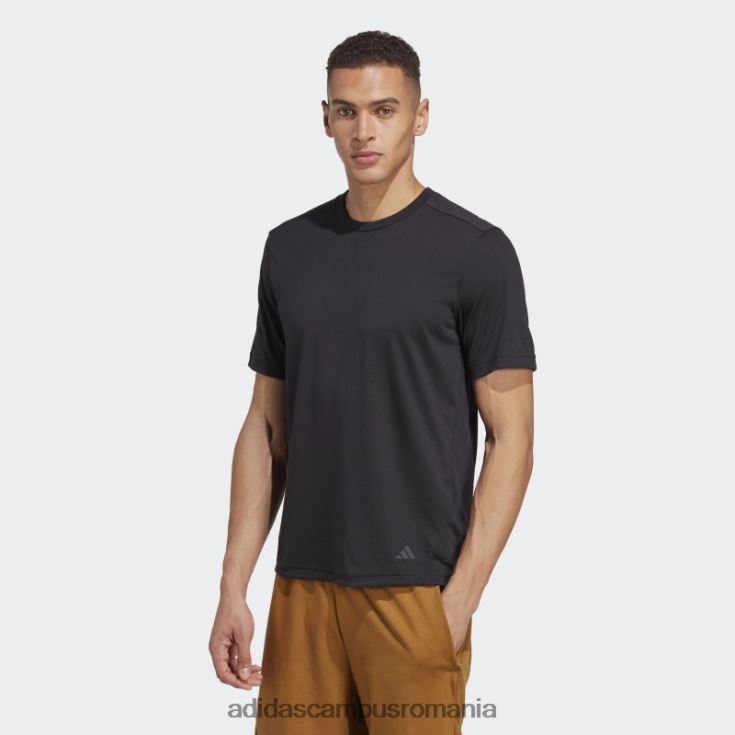 adidas campus romania tricou de antrenament de bază yoga negru bărbați negru/carbon J266N25468
