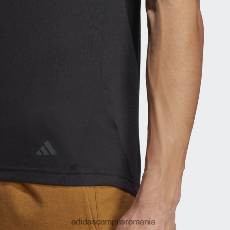 adidas campus romania tricou de antrenament de bază yoga negru bărbați negru/carbon J266N25468