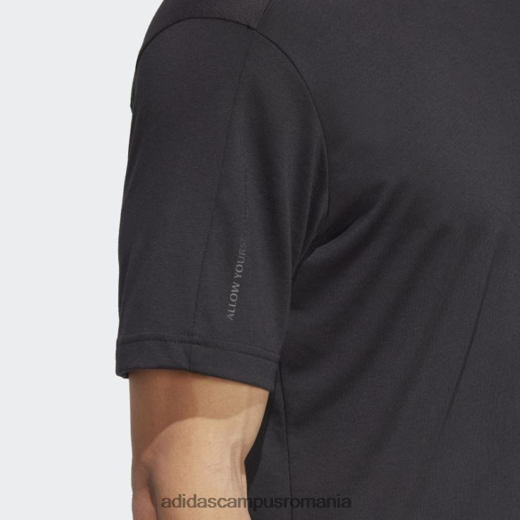 adidas campus romania tricou de antrenament de bază yoga negru bărbați negru/carbon J266N25468