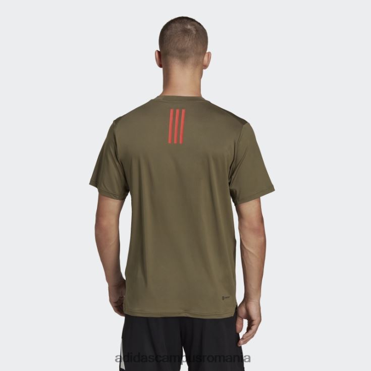 adidas campus romania tricou de antrenament elastic sezonier olive train essentials bărbați măsliniu/roșu J266N25416