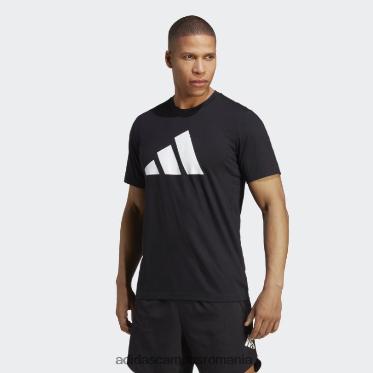 adidas campus romania tricou de antrenament elegant cu logo feelready essentials alb bărbați alb negru J266N24945