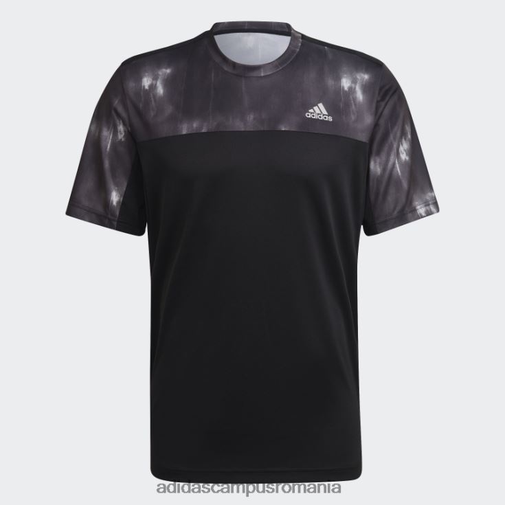 adidas campus romania tricou de antrenament negru aeroready workout cu imprimeu cretă bărbați negru argintiu J266N26863