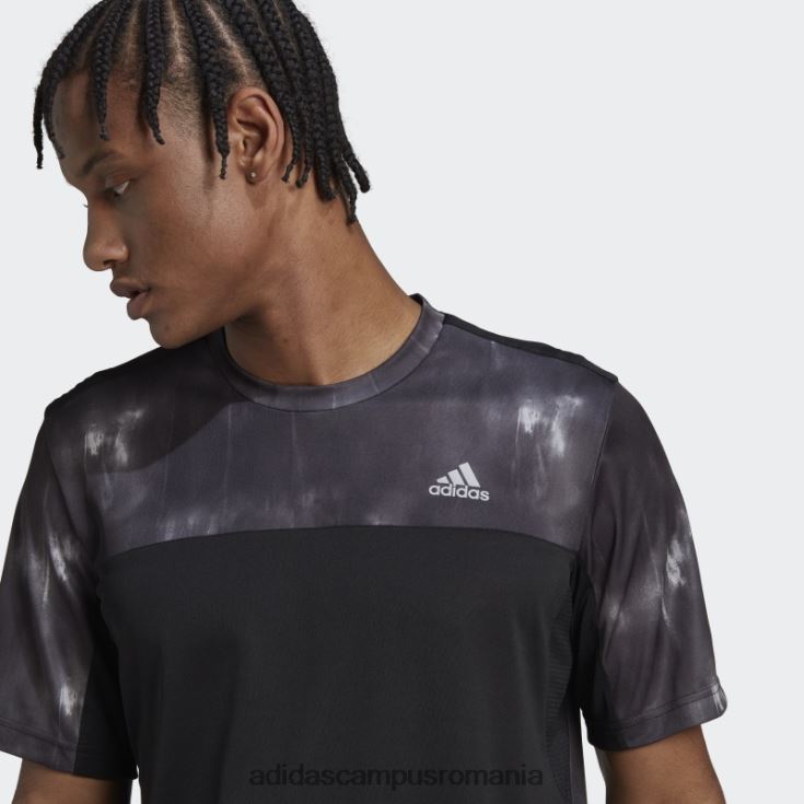 adidas campus romania tricou de antrenament negru aeroready workout cu imprimeu cretă bărbați negru argintiu J266N26863