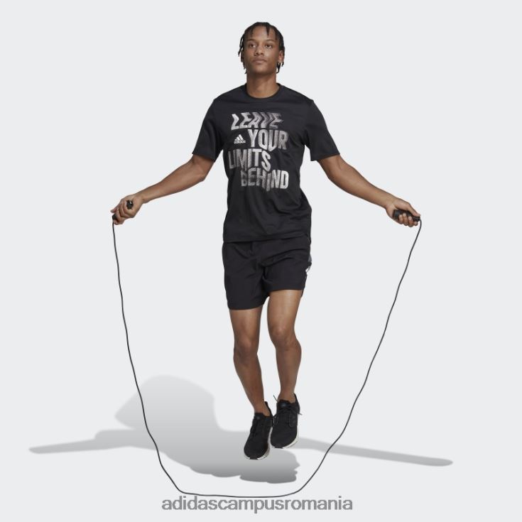 adidas campus romania tricou de antrenament negru proiectat pentru mișcare aeroready hiit slogan bărbați negru J266N214627