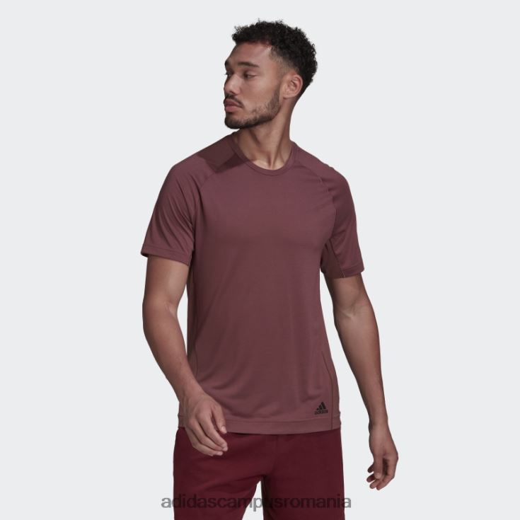 adidas campus romania tricou de antrenament yoga burgundy bărbați Burgundia J266N214782
