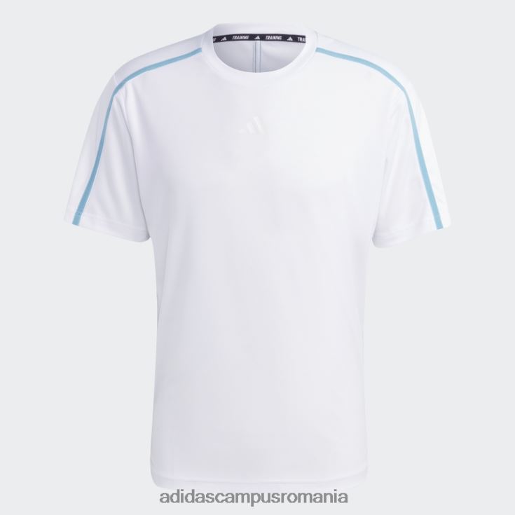 adidas campus romania tricou de bază pentru antrenament alb bărbați alb/albastru/transparent J266N25990