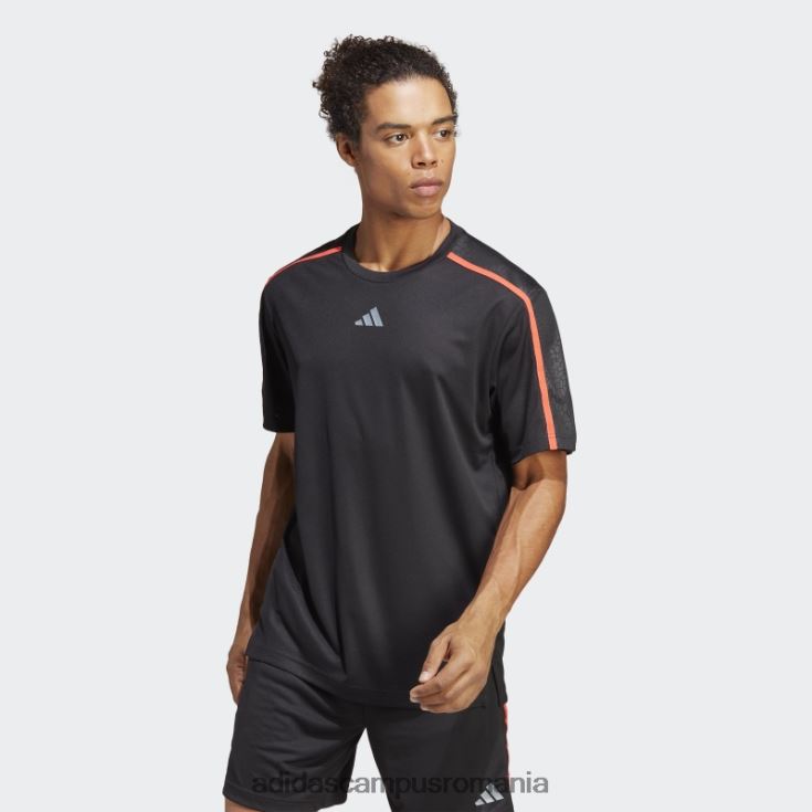 adidas campus romania tricou de bază pentru antrenament negru bărbați negru/rosu/transparent J266N25084
