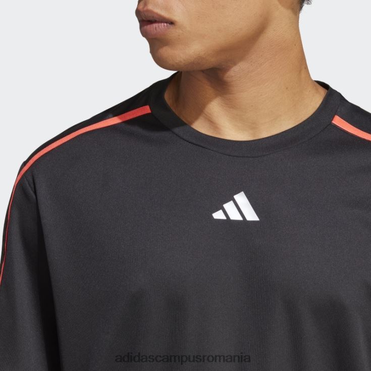 adidas campus romania tricou de bază pentru antrenament negru bărbați negru/rosu/transparent J266N25084