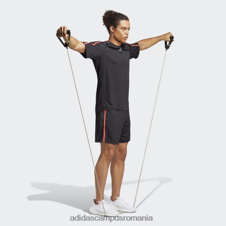 adidas campus romania tricou de bază pentru antrenament negru bărbați negru/rosu/transparent J266N2889