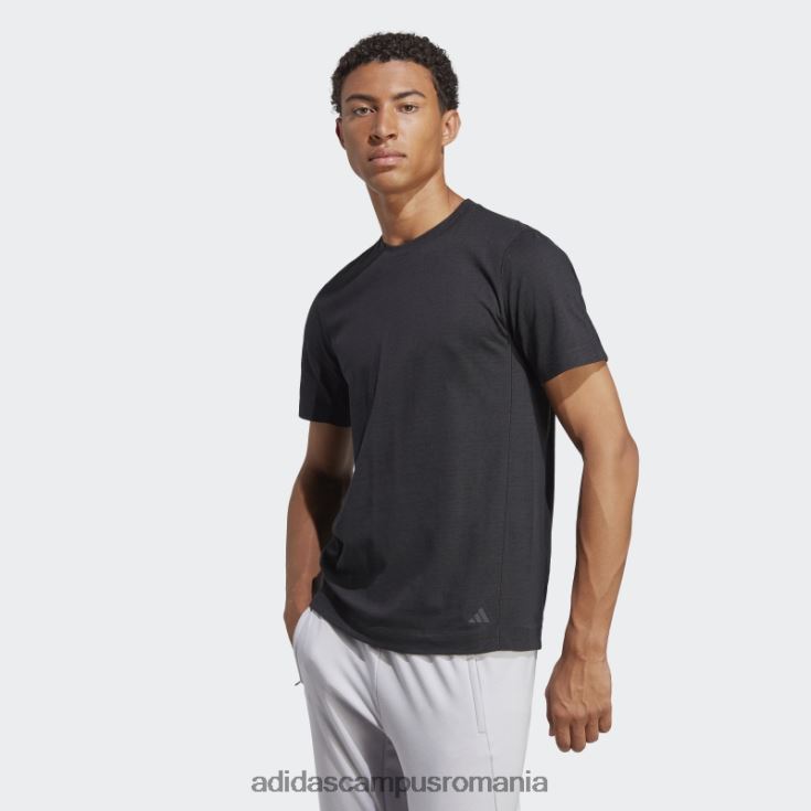 adidas campus romania tricou elegant pentru antrenament yoga, negru bărbați negru J266N25012
