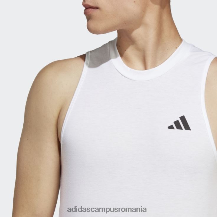 adidas campus romania tricou fără mâneci pentru antrenament alb tren essentials feelready bărbați alb negru J266N25621