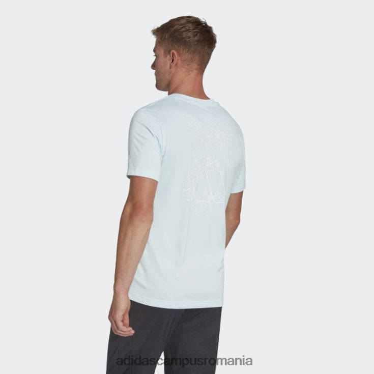 adidas campus romania tricou grafic adidas cu 3 bare de antrenament albastru bărbați albastru J266N214679