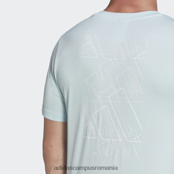 adidas campus romania tricou grafic adidas cu 3 bare de antrenament albastru bărbați albastru J266N214679