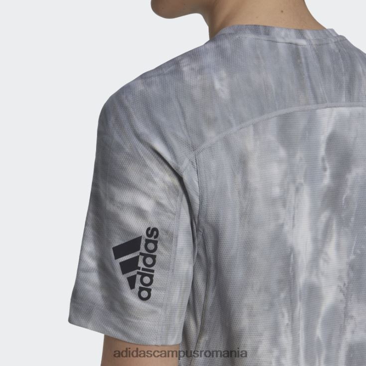 adidas campus romania tricou grafic cu supraspray argintiu bărbați argintiu/alb/negru J266N214933