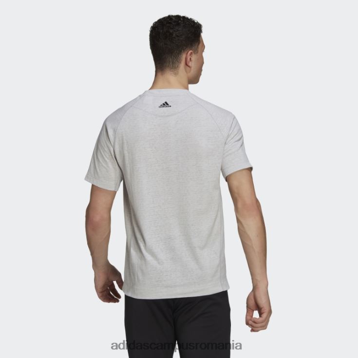 adidas campus romania tricou gri pentru antrenament yoga bărbați gri/alb J266N215124