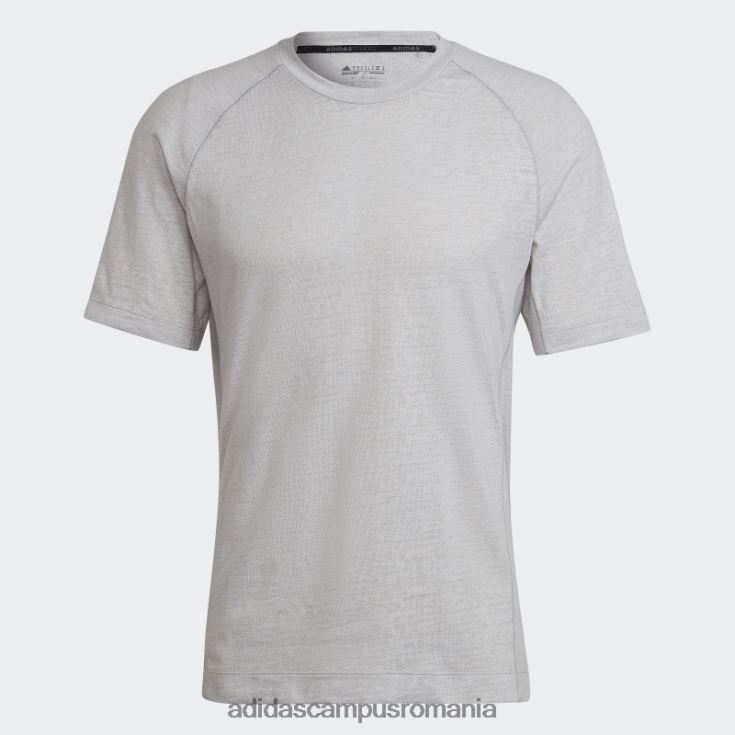 adidas campus romania tricou gri pentru antrenament yoga bărbați gri/alb J266N215124
