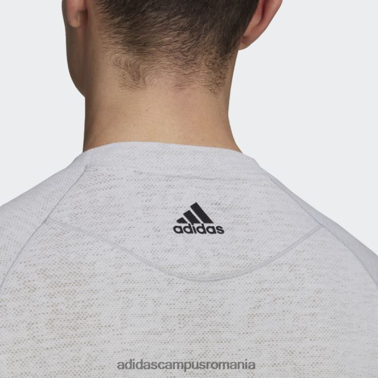 adidas campus romania tricou gri pentru antrenament yoga bărbați gri/alb J266N215124