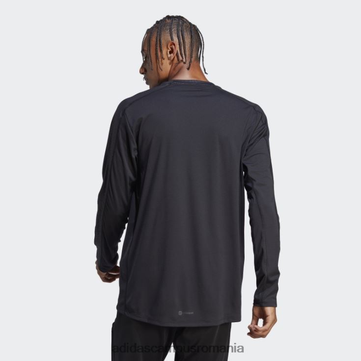 adidas campus romania tricou negru cu mânecă lungă cu imprimeu pu pentru antrenament bărbați negru J266N25080