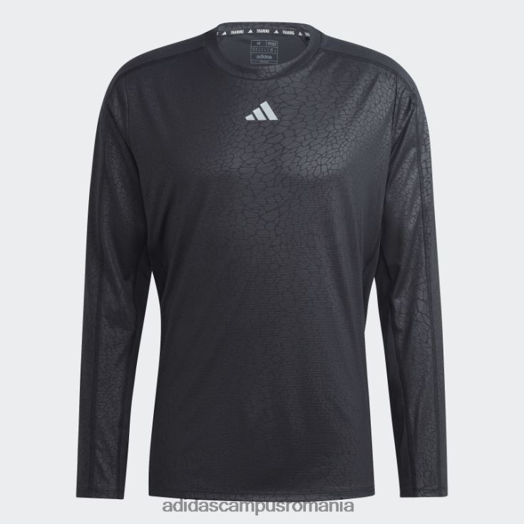 adidas campus romania tricou negru cu mânecă lungă cu imprimeu pu pentru antrenament bărbați negru J266N25080