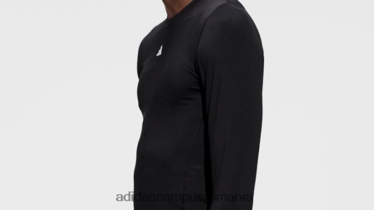 adidas campus romania tricou negru de antrenament techfit cu mânecă lungă bărbați negru J266N26569