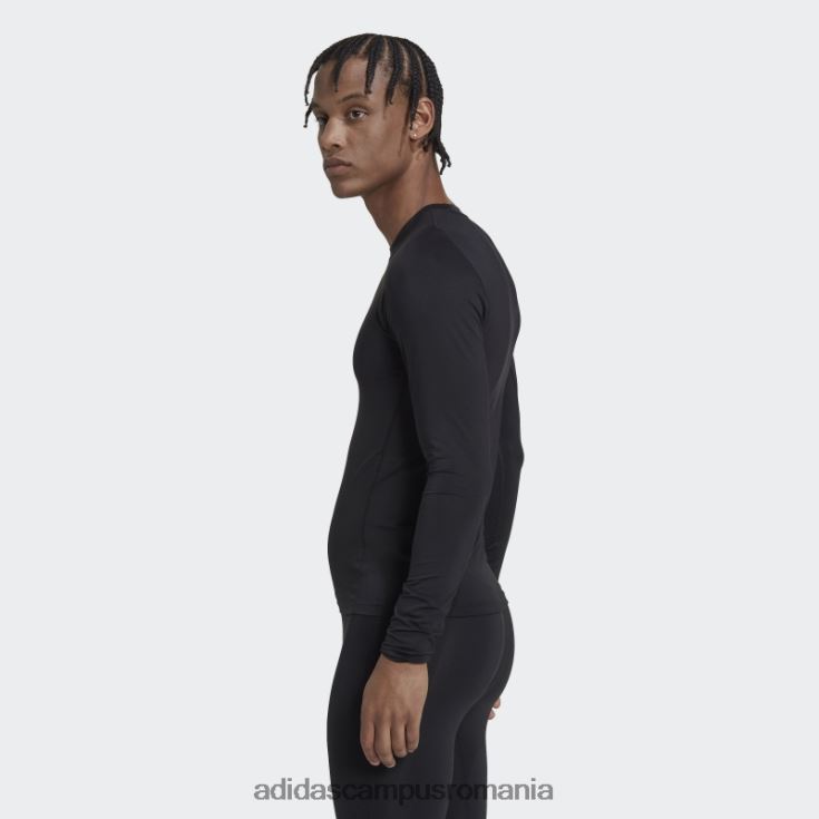 adidas campus romania tricou negru de antrenament techfit cu mânecă lungă bărbați negru J266N26569