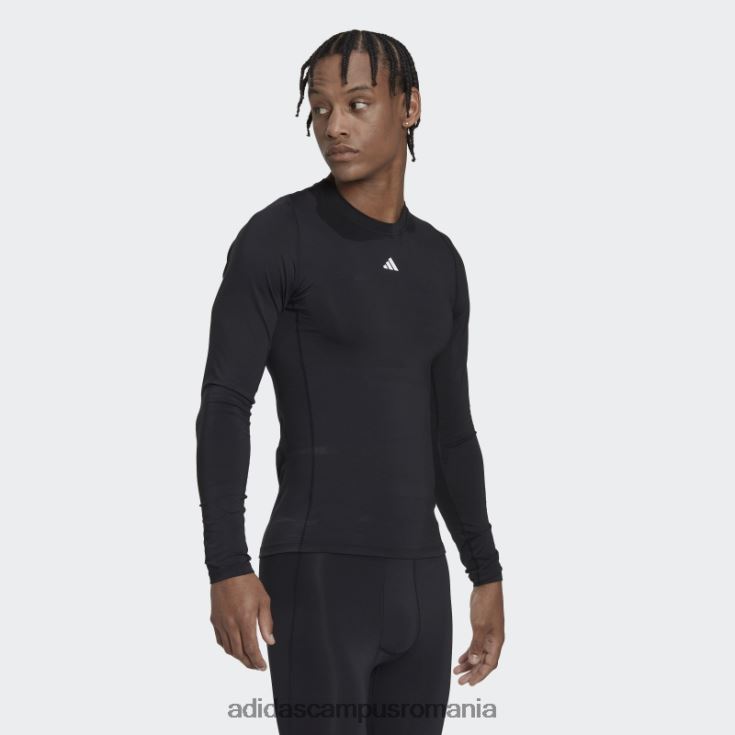 adidas campus romania tricou negru de antrenament techfit cu mânecă lungă bărbați negru J266N26569