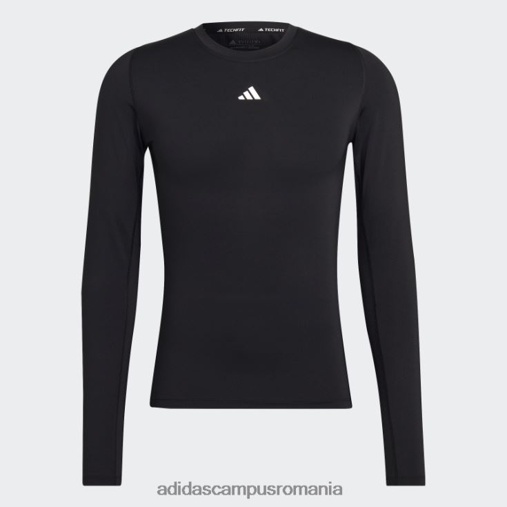 adidas campus romania tricou negru de antrenament techfit cu mânecă lungă bărbați negru J266N26569
