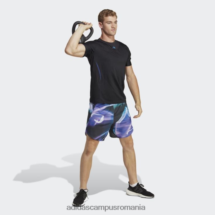 adidas campus romania violet conceput pentru antrenament căldură.rdy hiit allover print pantaloni scurți de antrenament adidas bărbați violet/albastru/negru J266N25127