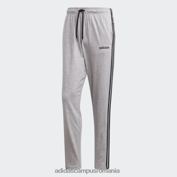adidas campus romania gri mediu essentials pantaloni conici cu tiv deschis cu 3 dungi adidas bărbați gri mediu/negru/gri solid J266N21695
