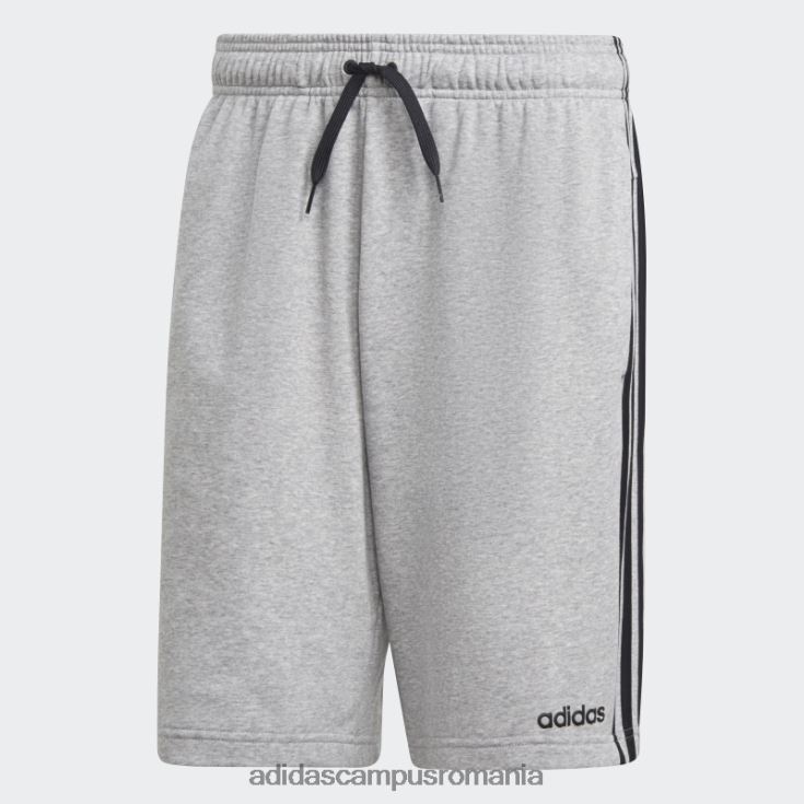 adidas campus romania pantaloni scurți french terry cu 3 dungi gri mediu bărbați gri mediu J266N21694
