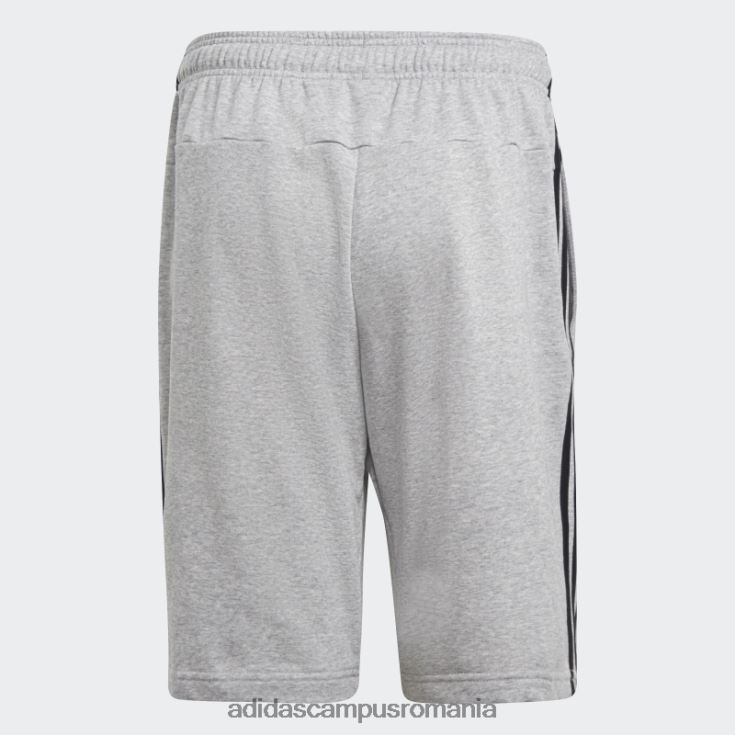 adidas campus romania pantaloni scurți french terry cu 3 dungi gri mediu bărbați gri mediu J266N21694