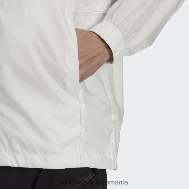 adidas campus romania jachetă de vânt traveer albă bărbați alb J266N215001