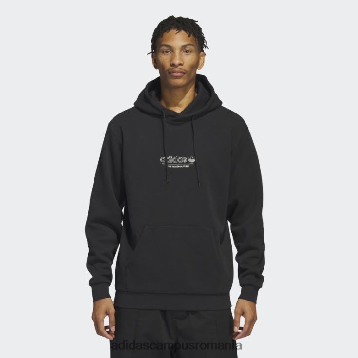 adidas campus romania 4.0 Strike through Hoodie (neutru de gen) negru bărbați negru/var J266N213556