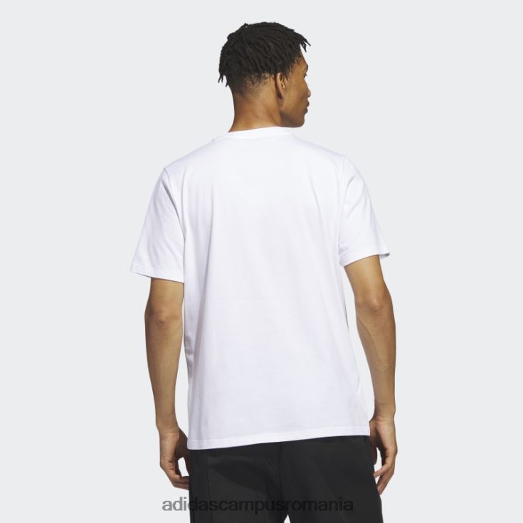 adidas campus romania 4.0 lovește prin tricoul alb bărbați alb/măsliniu J266N214377