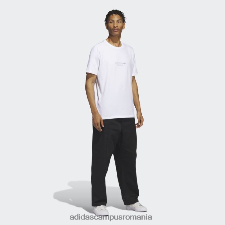 adidas campus romania 4.0 lovește prin tricoul alb bărbați alb/măsliniu J266N214377