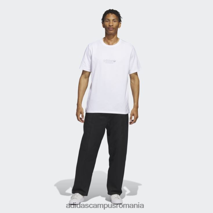 adidas campus romania 4.0 lovește prin tricoul alb bărbați alb/măsliniu J266N214377