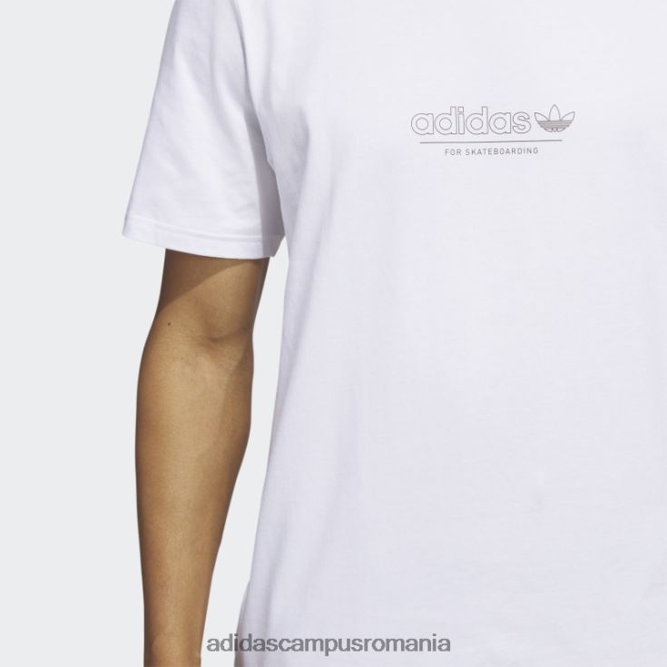 adidas campus romania 4.0 lovește prin tricoul alb bărbați alb/măsliniu J266N214377