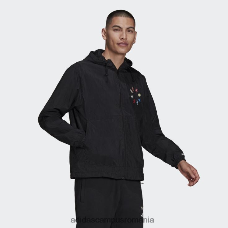 adidas campus romania Adicolor shattered trefoil windbreaker negru adidas bărbați negru/multicolor J266N215162