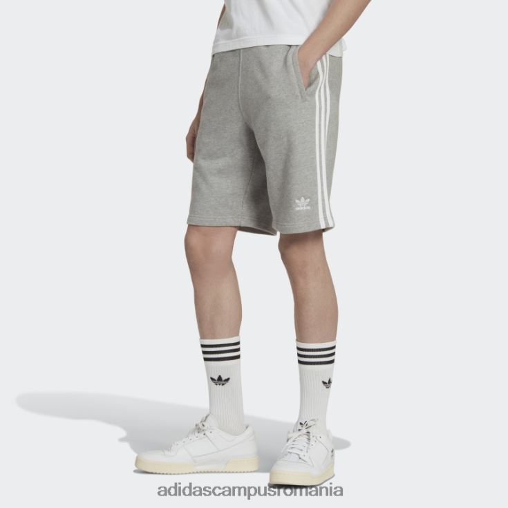 adidas campus romania Pantaloni scurți de transpirație cu 3 dungi gri mediu bărbați gri mediu J266N26608