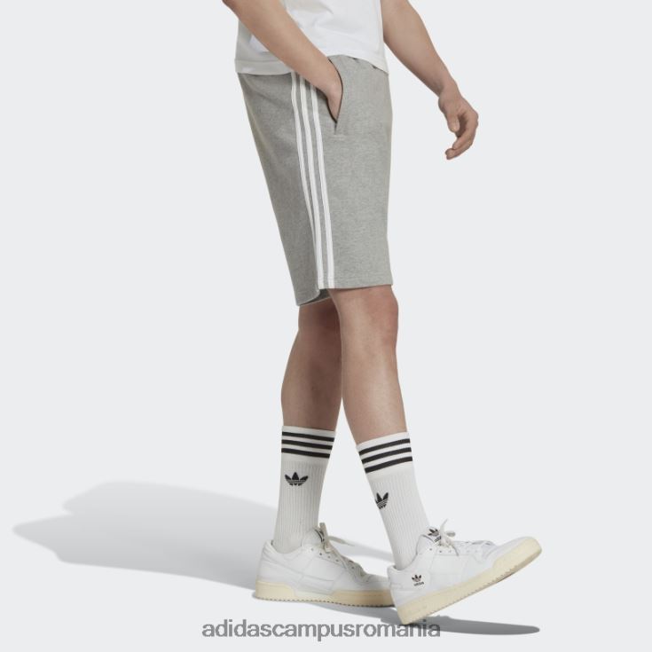 adidas campus romania Pantaloni scurți de transpirație cu 3 dungi gri mediu bărbați gri mediu J266N26608