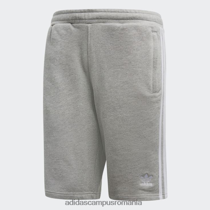 adidas campus romania Pantaloni scurți de transpirație cu 3 dungi gri mediu bărbați gri mediu J266N26608