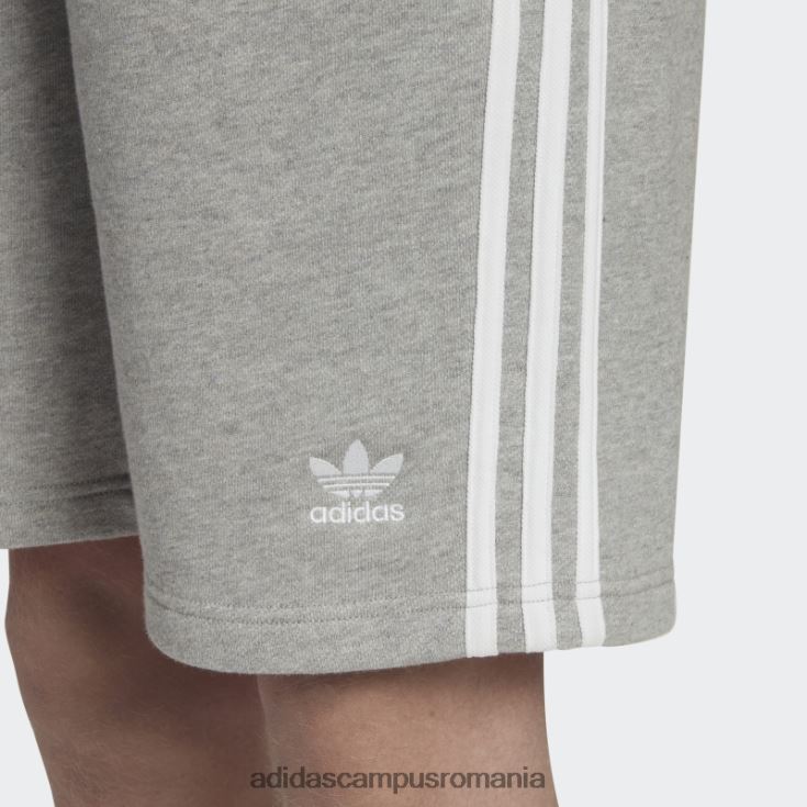 adidas campus romania Pantaloni scurți de transpirație cu 3 dungi gri mediu bărbați gri mediu J266N26608