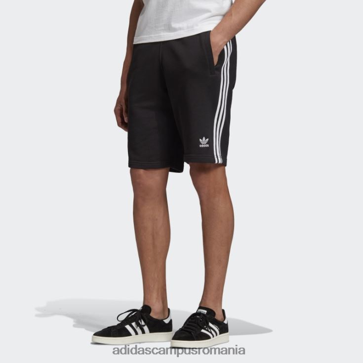 adidas campus romania Pantaloni scurți de transpirație cu 3 dungi negru adidas bărbați negru J266N21298