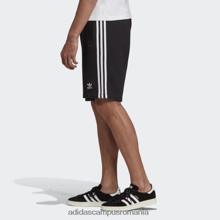 adidas campus romania Pantaloni scurți de transpirație cu 3 dungi negru bărbați negru J266N24928