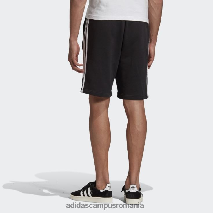 adidas campus romania Pantaloni scurți de transpirație cu 3 dungi negru bărbați negru J266N24928