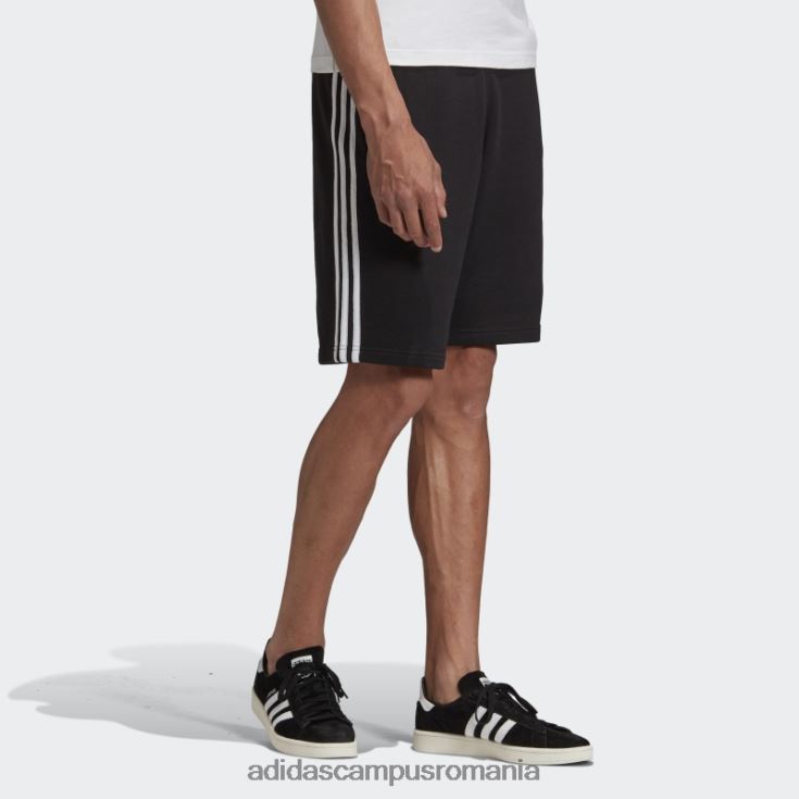 adidas campus romania Pantaloni scurți de transpirație cu 3 dungi negru bărbați negru J266N24928