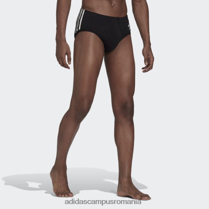 adidas campus romania Slip confort flex bumbac 3 dungi (3 perechi) negru adidas bărbați negru J266N26504