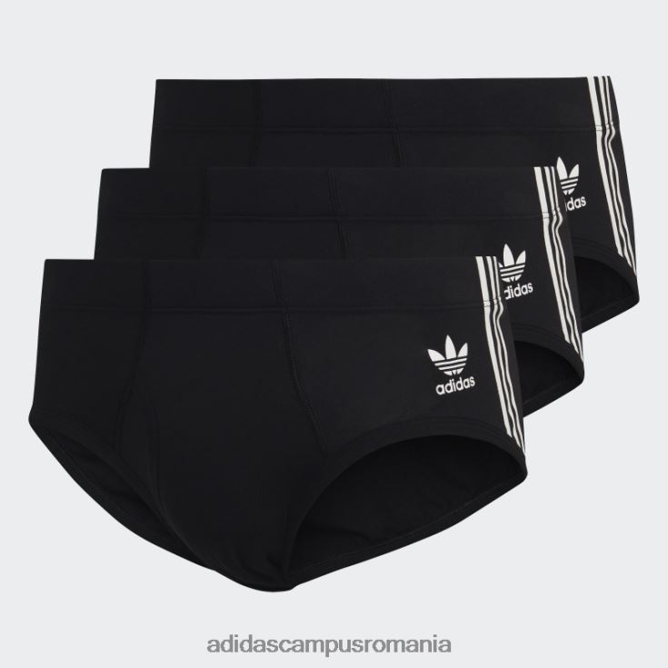 adidas campus romania Slip confort flex bumbac 3 dungi (3 perechi) negru adidas bărbați negru J266N26504