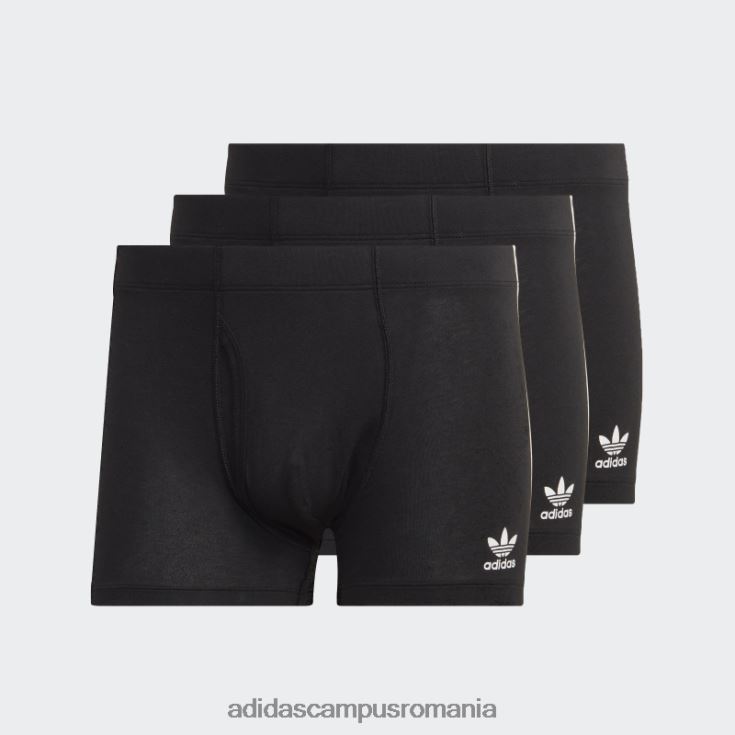 adidas campus romania Slip negru din bumbac flex cu 3 dungi bărbați negru J266N213186