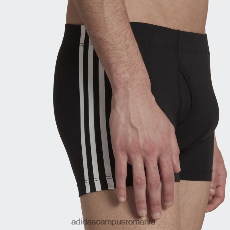 adidas campus romania Slip negru din bumbac flex cu 3 dungi bărbați negru J266N213186